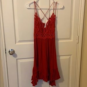 Red Free People dress
